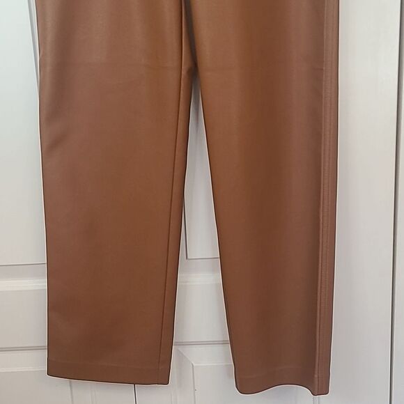 Wilfred Free Lucy Vegan Leather Utility Pants Chestnut Brown Size 10 - Picture 4 of 14